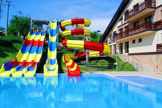 OEM Parque de diversões aquático comercial Ride tubo de fibra de vidro Slide espiral Set para venda