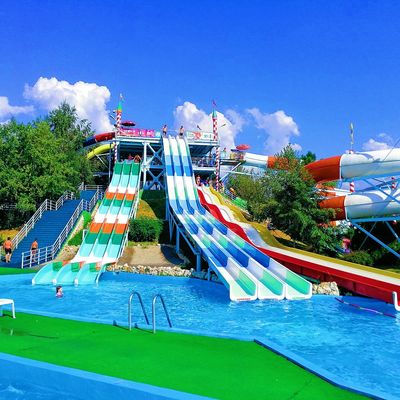 ODM Kid Parque temático aquático piscina água divertida brinquedos viagens de fibra de vidro slide set