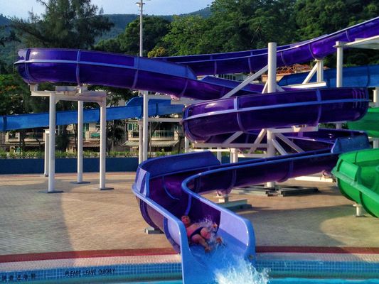 Parque de diversões Jogos aquáticos Equipamento Fibra de vidro escorrega para adultos