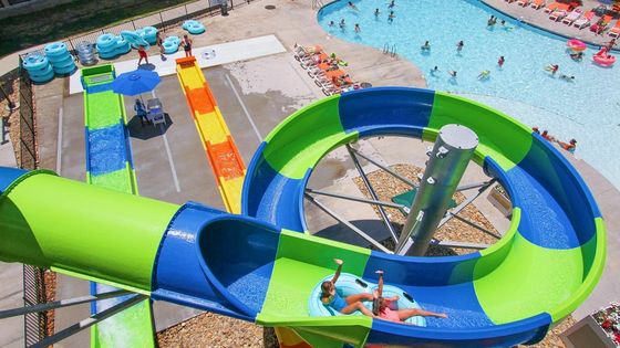 Jogos para crianças ao ar livre Parque de entretenimento Piscina aquática Slide de fibra de vidro