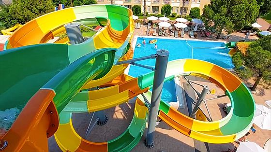 Jogos para adultos ao ar livre Acessórios Slide de água de fibra de vidro para crianças Parque de diversões aquáticas
