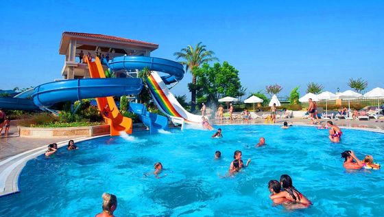 Parque aquático para crianças Jogos aquáticos Piscina Fibra de vidro Slide Set para crianças
