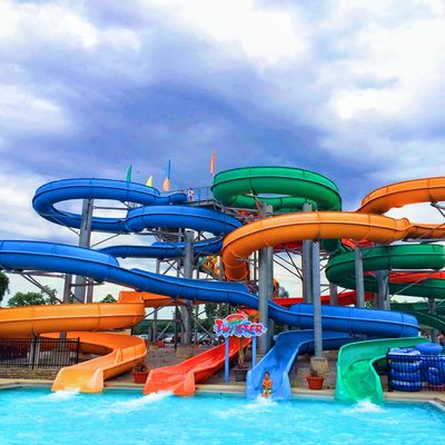 Exterior piscina Jogos aquáticos Passeios de viagem Suministros Fibra de vidro Slide Set