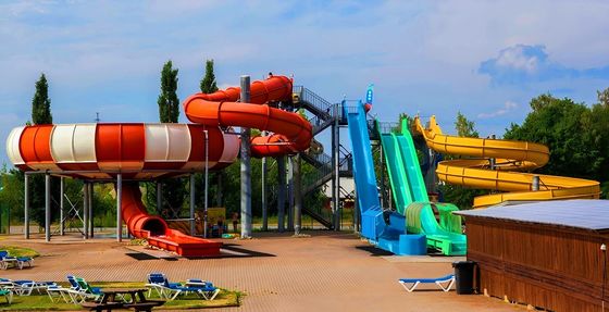 Parque aquático crianças piscina de diversões Fibra de vidro tubo espiral Slide Bowl Set
