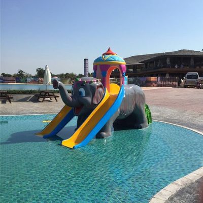 Parque aquático Piscina Equipamento de fibra de vidro Deslizamento de água de elefante para crianças Quintal