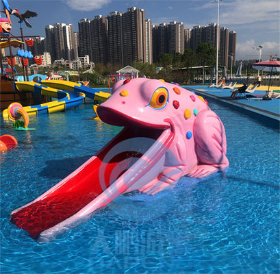 Piscina Fibra de vidro Slide de água de rã Jogos de brinquedos para crianças