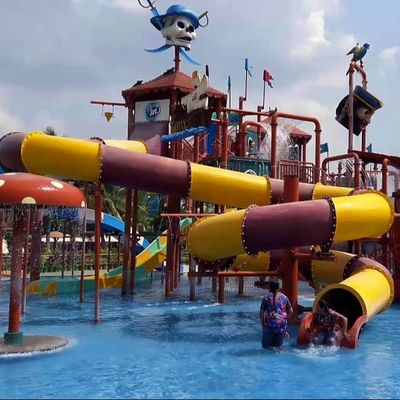 Parque aquático de diversões Equipamento para festas Deslizamento aquático comercial de fibra de vidro