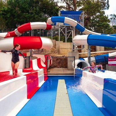 Equipamento de parque aquático Entretenimento Jogos de Verão Fibra de vidro Slide Para Adultos