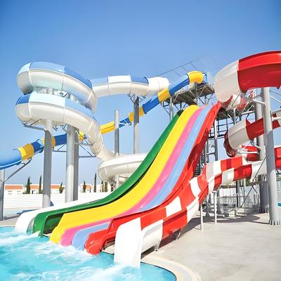 Slide de piscina de fibra de vidro Para crianças Adultos Slide espiral Uso para resorts Hotéis Parque aquático Duração de vida longa Tamanho personalizado
