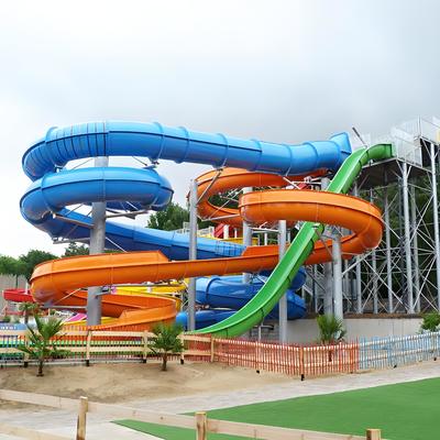 Escorregador Aquático de Balanço de Água de Fibra de Vidro Personalizado Equipamento de Parque Aquático ao Ar Livre Emocionante Para Comercial Perfeito Para Piscinas Parques Família Anti-Ultravioleta