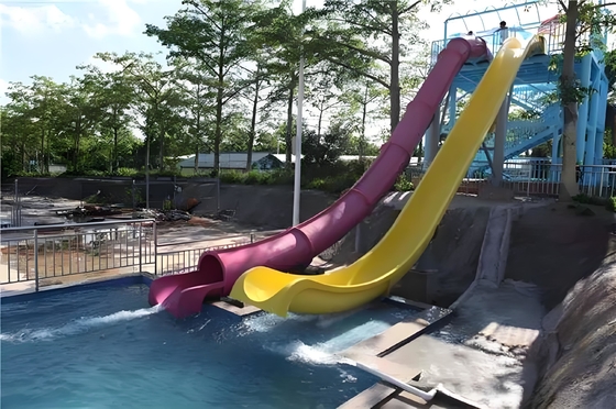 Fibra de vidro Equipamento de brinquedo aquático Piscina de escorregamento Piscinas aquáticas ao ar livre Fabricante Máquina de divertimento de escorregamento de barril aberto