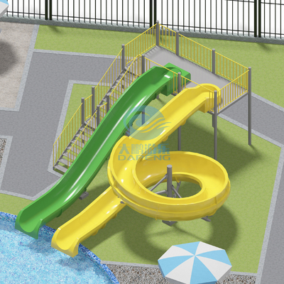 Escorregador de Piscina Residencial Familiar para Crianças e Adultos Equipamento Aquático Personalizado Fibra de Vidro Personalização de Cores