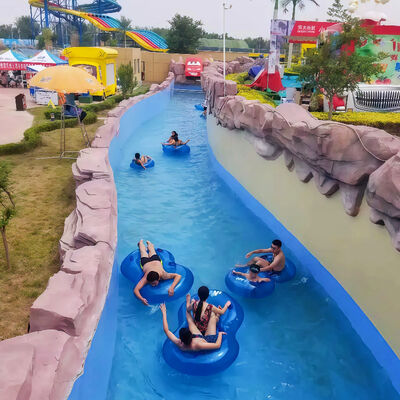 Parque aquático comercial Lazy River Drifting Equipamento de uso para parques aquáticos e resorts personalizado 100m Starts
