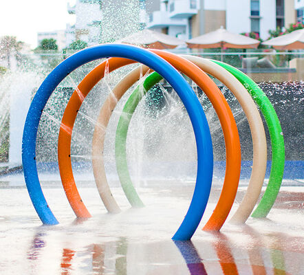 Bom preço. 304 de aço inoxidável Parque aquático Splash Pad Instalação aquática popular Características Spray Loops on-line