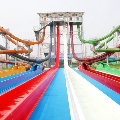 Bom preço. Deslizamento aquático comercial de fibra de vidro de alta velocidade Deslizamento aquático de parque aquático de corrida de corrida durável para uso pesado on-line