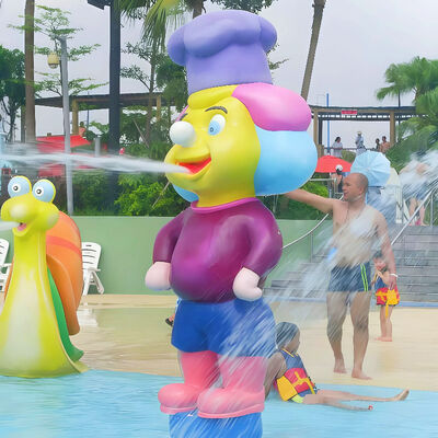 Water Splash Pad Fiberglass Water Play Equipment For Kids Amusement Park