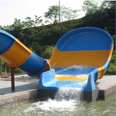 1.9 M Mini Boomerango Water Slide Fibra de vidro colorido personalizado para equipamentos de parque aquático ao ar livre