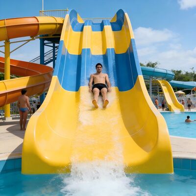 Venda Quente Mini Rainbow Fiberglass Water Slide Usado Para Parque de Jogos Outdoor Piscina Comercial ISO