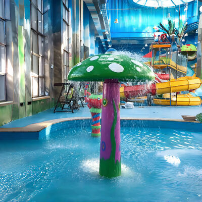 qualidade 1.8/2.0m Altura Cogumelo Fibra de Vidro Recursos de Jogo de Água Brinquedos de Playground Aquático Piscinas Infantis Fábrica