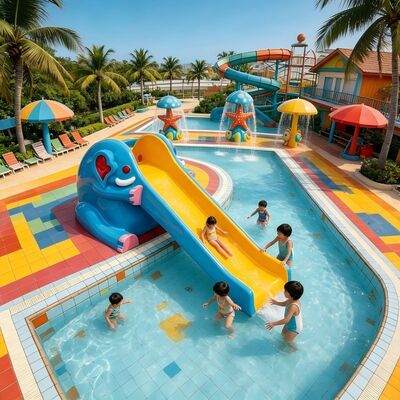 qualidade Equipamento do jogo da água das crianças do tema do elefante para a almofada e a piscina do respingo do parque aquático das crianças Fábrica