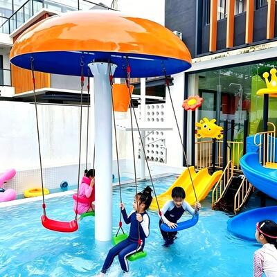 Bom preço. Equipamento interativo de brinquedos aquáticos Fibra de vidro Acero galvanizado Pad Splash de cogumelos Para parque aquático comercial Piscina infantil on-line