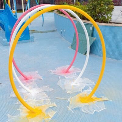 Interativo Fibra de vidro de água de spray Arco túnel para crianças Parque aquático Splash Pad e Aqua Play