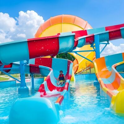 Slide de água de fibra de vidro para aquário comercial ao ar livre parque temático hotel resort piscina