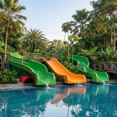 2.5m de altura montanhoso Fibra de vidro Slide de água Conjunto para hotel comercial Resort Slide de natação Design personalizado