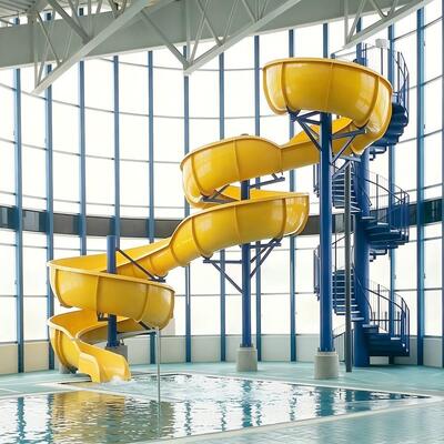 Fabricantes de Slides de Piscina Espiral Fibra de vidro Design personalizado para casa de férias