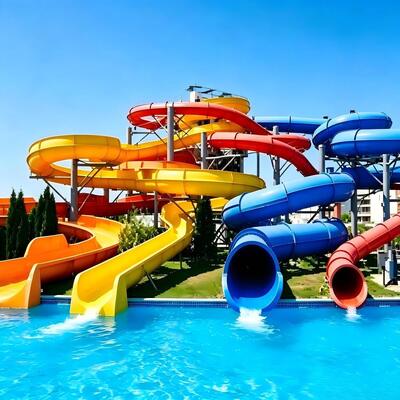Grande deslizamento de água em espiral Combinação de fibra de vidro para piscina Aqua Park Cor personalizada