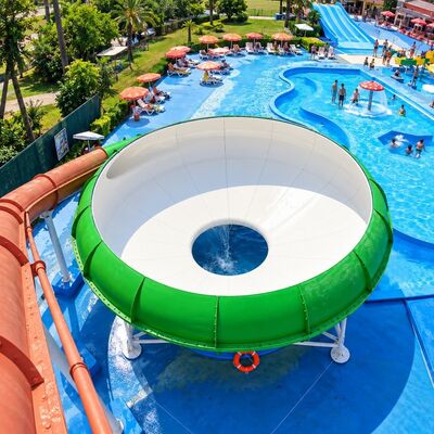 qualidade Tobogã Aquático Espacial de Fibra de Vidro Cor Personalizada para Parques Aquáticos de Piscinas para Adultos Fábrica