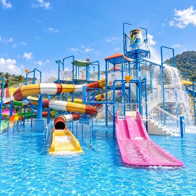 Playground Aquático em Fibra de Vidro Estrutura em Fibra de Vidro Usada para Parque Aquático