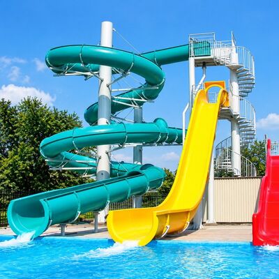 qualidade Combinação de escorregador de água Escorregadores personalizados de fibra de vidro para piscina Parque aquático com CE Fábrica