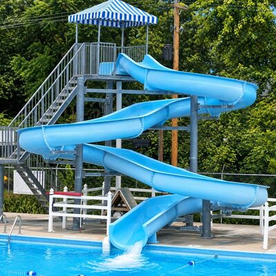 qualidade Tobogã em Espiral de Fibra de Vidro Curvo Personalizado para Parque Aquático com 1 Ano de Garantia Fábrica