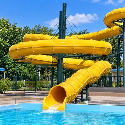 qualidade Fibra de vidro em espiral resistente à oxidação para parque aquático com design 3D Fábrica
