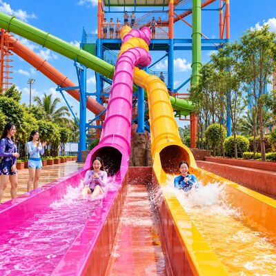 qualidade Venda Quente Toboágua Espiral de Fibra de Vidro para Parque Aquático Piscina Adulta Fábrica