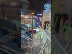 Crianças mini escorrega de água de fibra de vidro, escorrega de água de polvo para crianças, passeios de parque aquático interior