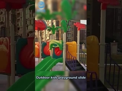 Crianças Playhouse de plástico ao ar livre com escorrega, Slide de plástico para crianças, Slide de playground