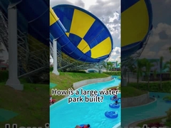 18m de altura Grande deslizamento aquático adulto exterior Fibra de vidro Figura de alto-falante, grande deslizamento de trompete